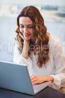 Young woman using laptop