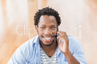 Young creative businessman on the phone Young creative businessman on the phone