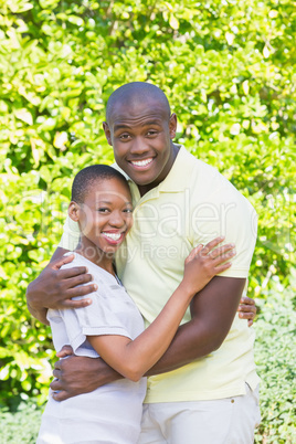 Portrait of a happy smiling couple to hug