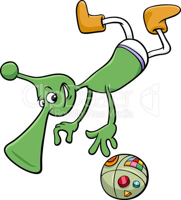 alien character cartoon illustration
