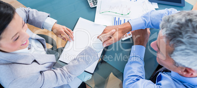 Business people shaking hands