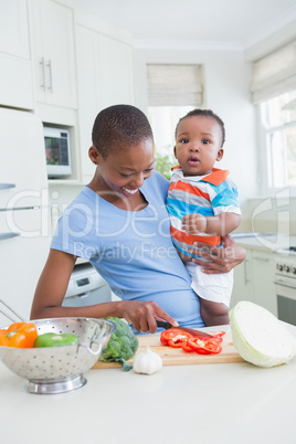 Happy smiling mother with his babyboy