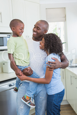 A happy smiling family