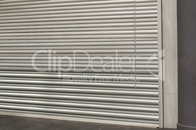 Closed grey shutters