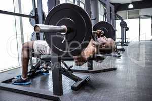 Young Bodybuilder doing weightlifting