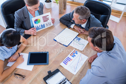 Thoughtful business people during meeting