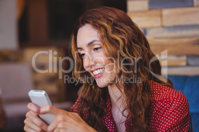 Woman using the phone