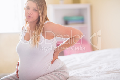 Pregnant woman with back pain