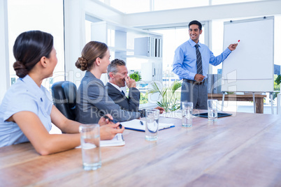 Business people listening during a meeting