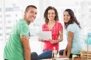 Casual business team having meeting