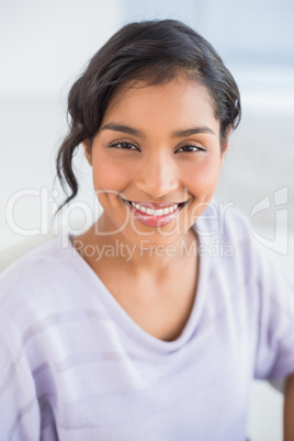 Smiling businesswoman at work