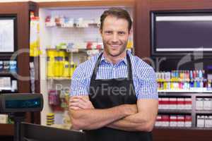 Portrait of a smiling handsome with arms crossed