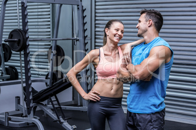 Young woman smiling at the young man