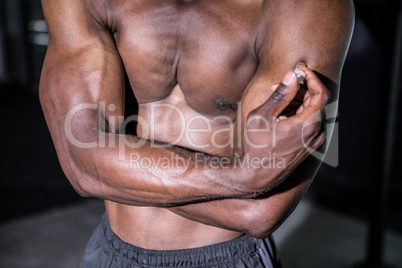 Young Bodybuilder showing his muscles