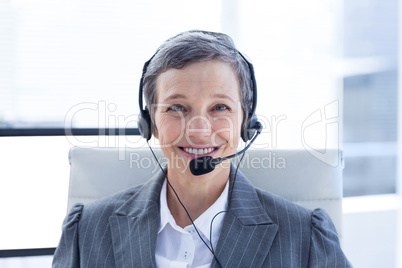 A portrait of smiling businesswoman