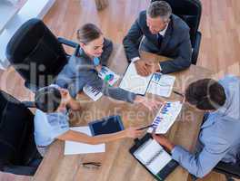 Thoughtful business people during meeting