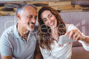 Couple taking a selfie