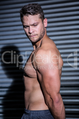 Serious muscular man Serious muscular man
