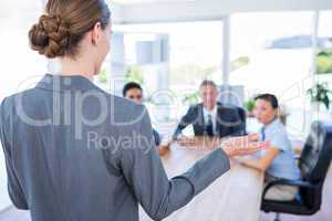 Business people listening during conference