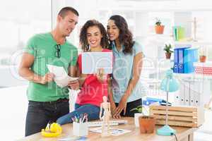 Casual business team having meeting