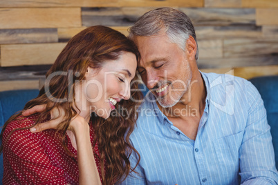 Cute couple smiling