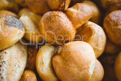 Close up of basket with fresh bread