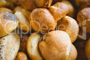 Close up of basket with fresh bread