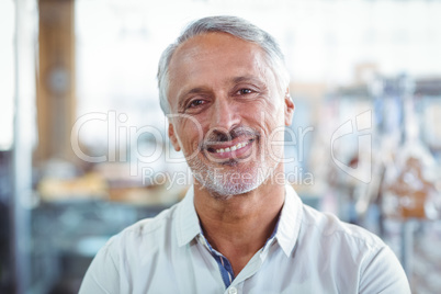 smiling customer looking at the camera
