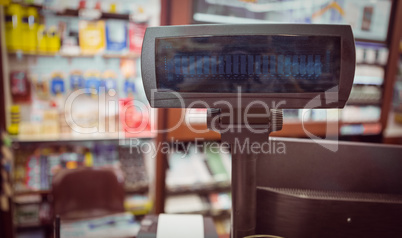 Close up view of cash register