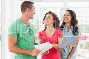 Casual business team having meeting