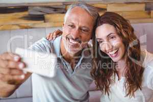 Couple taking a selfie