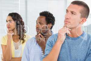 Portrait of focused colleagues