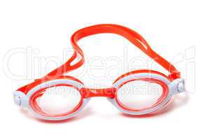Goggles for swimming on white background