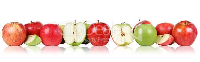Apfel Früchte Äpfel in einer Reihe