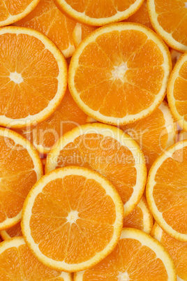 Sammlung von geschnittenen Orangen Hintergrund