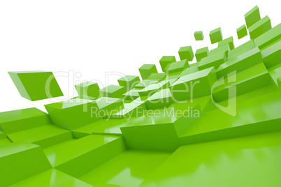 green cubes background