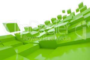 green cubes background