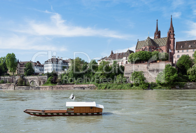 Rhine With Ferry