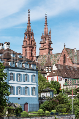 Church spires of Basel Minster