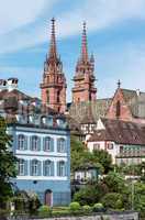 Church spires of Basel Minster