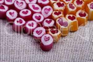 Lovely heart candy canes