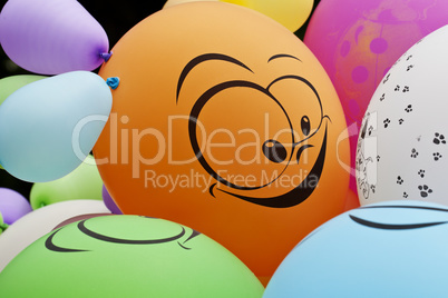 colorful balloons and smile