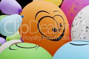 colorful balloons and smile