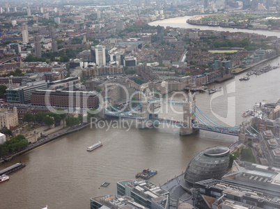 Aerial view of London