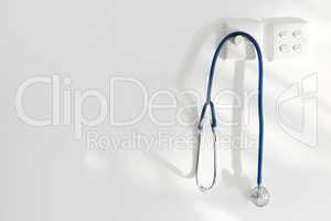 Stethoscope on the wall