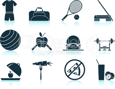 Set of fitness icons