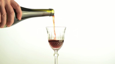 pouring wine in wine glass