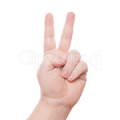 V hand sign V hand sign