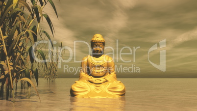 Golden Buddha - 3D render