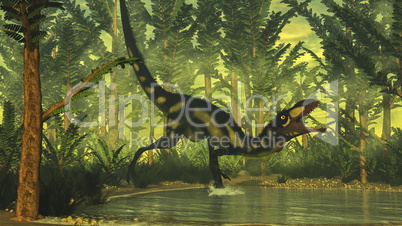 Dilong dinosaur - 3D render